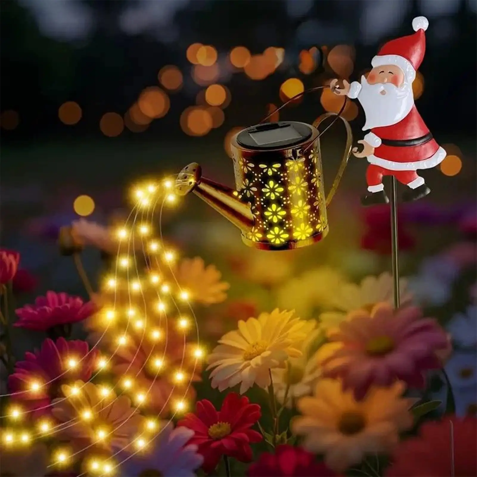 christmas solar lights outdoor santa claus kettle ground lamp outdoor garden lawn decorative lights for lawn pathway walkway christmas solar lights outdoor santa claus kettle ground lamp outdoor garden lawn decorative lights for lawn pathway walkway